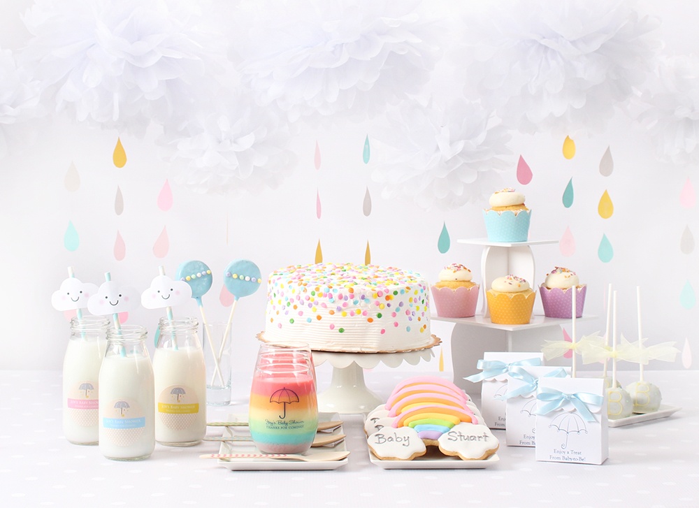 Cloud Themed Baby Shower Cake Cloud Themed Baby Shower Cake