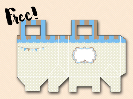 DIY Free Printable Favor Boxes - Baby Shower Ideas - Themes - Games