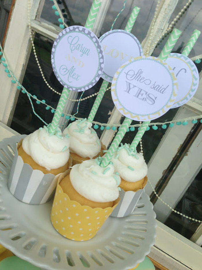 Vintage Baby Shower with Mint and Gray Baby Shower Ideas & Shops