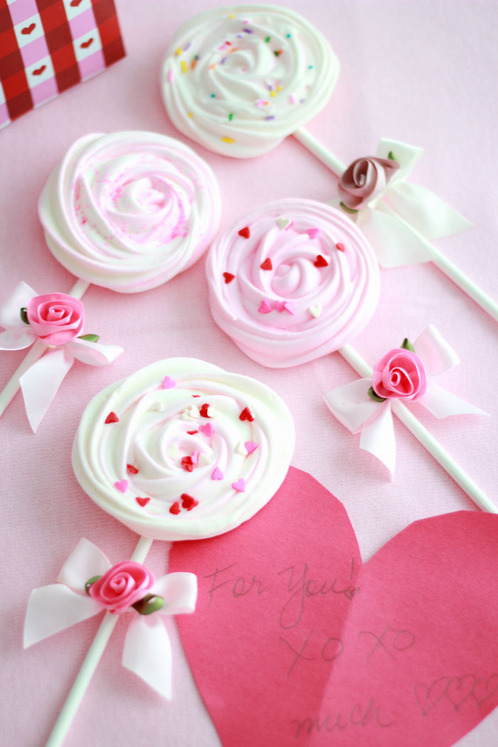 Valentines Meringue Pops Baby Shower Ideas Themes Games