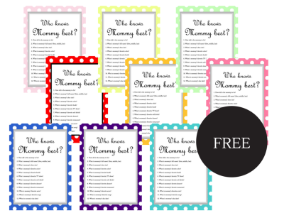 free baby shower game