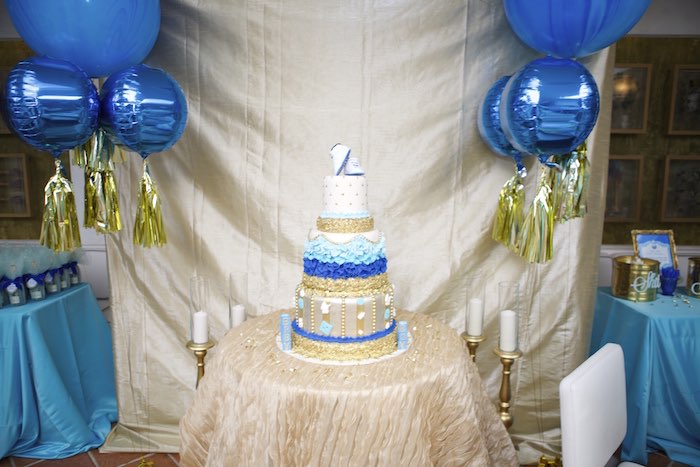 Royal Prince Baby Shower Cake Table Decor Ideas Royal Prince Baby Shower Cake Table Decor