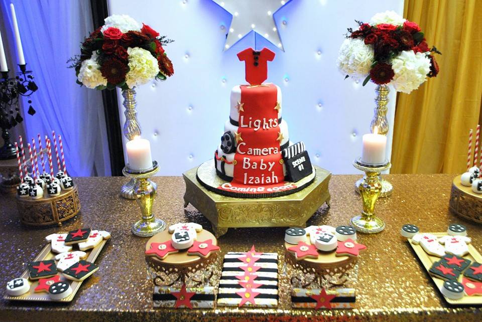 Nice Hollywood Baby Shower Theme Part - 6: Chic Hollywood Red Carpet Baby Shower
