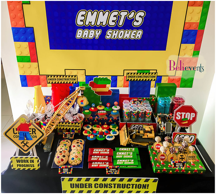 Lego Construction Baby Shower Ideas Themes Lego Construction Baby Shower