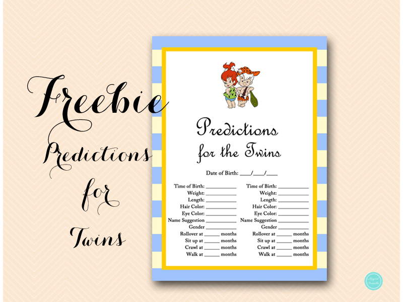 Free Predictions For The Twins Baby Shower Ideas Themes Games