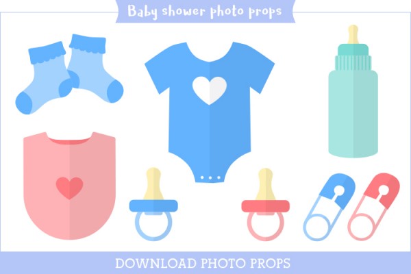 free printable photo booth props by personal creations baby shower