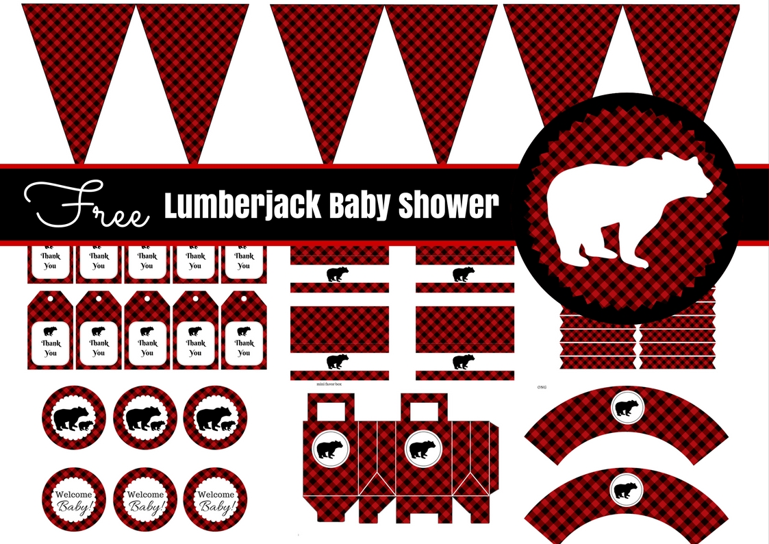 Free Lumberjack Baby Shower Party Printable Baby Shower
