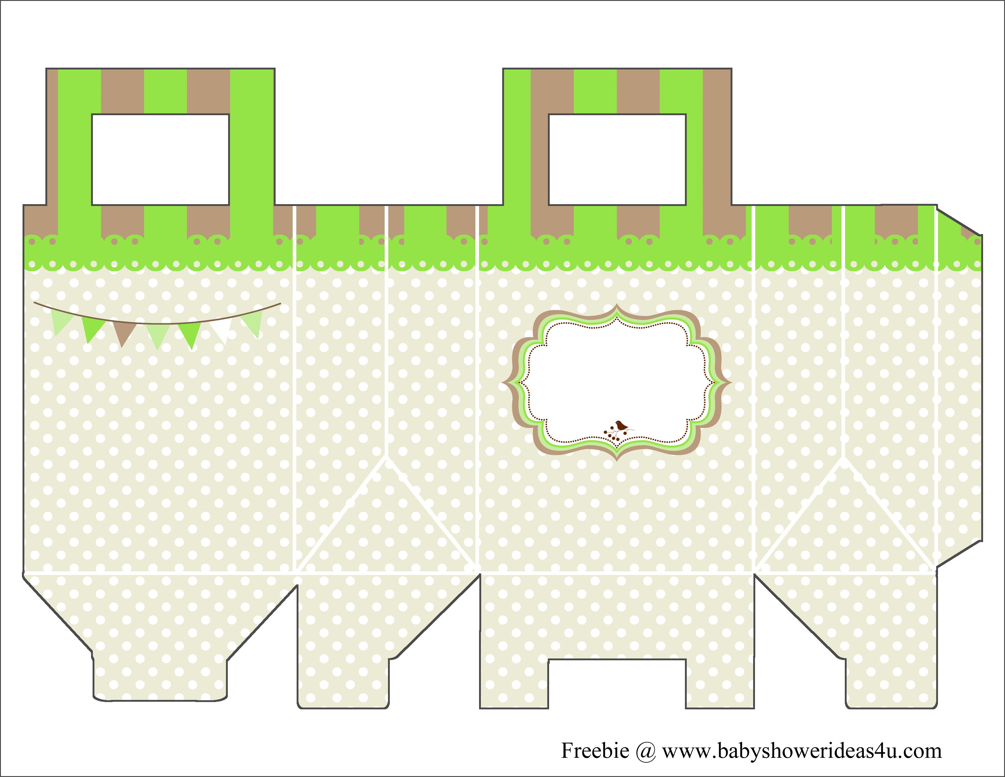 How to Make a Favor Box with Free Favor Box Template – Baby Shower Ideas 4U